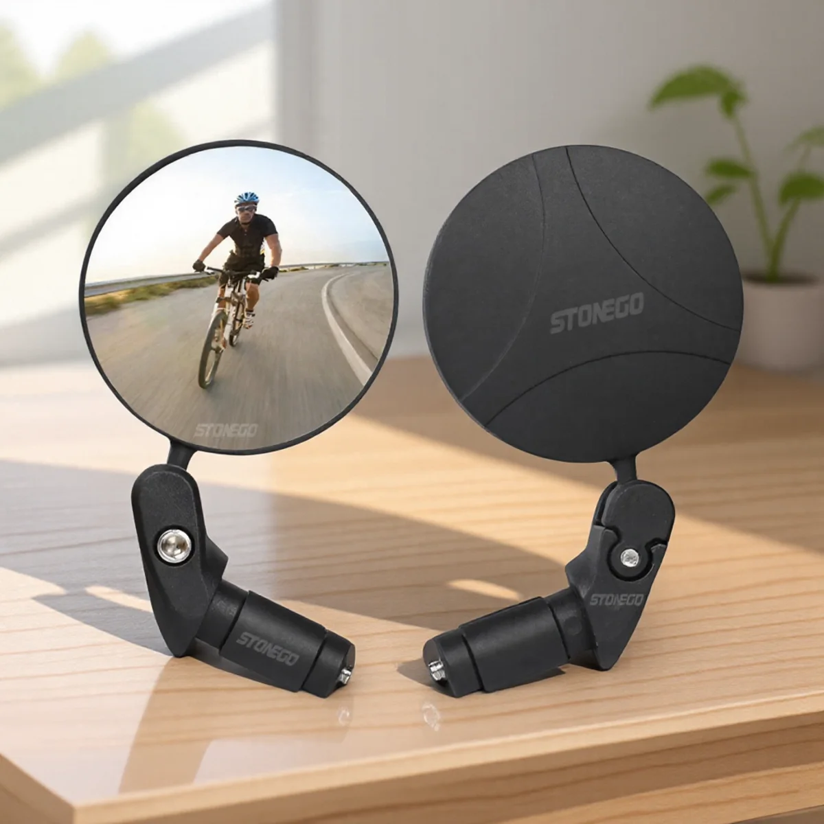 

Bike Rearview Mirrors 360 Degree Rotatable Adjustable for Cycling Scooter Round Handlebar End Mirror