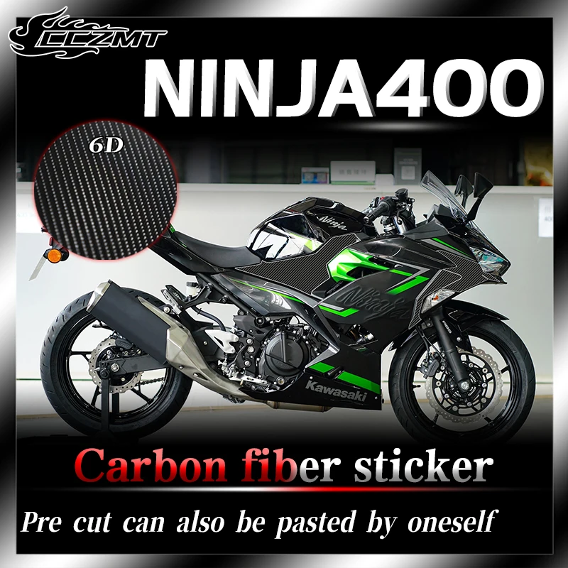 

For Kawasaki NINJA400 Ninja400 6D Carbon fiber sticker protection film waterproof body sticker decoration modification