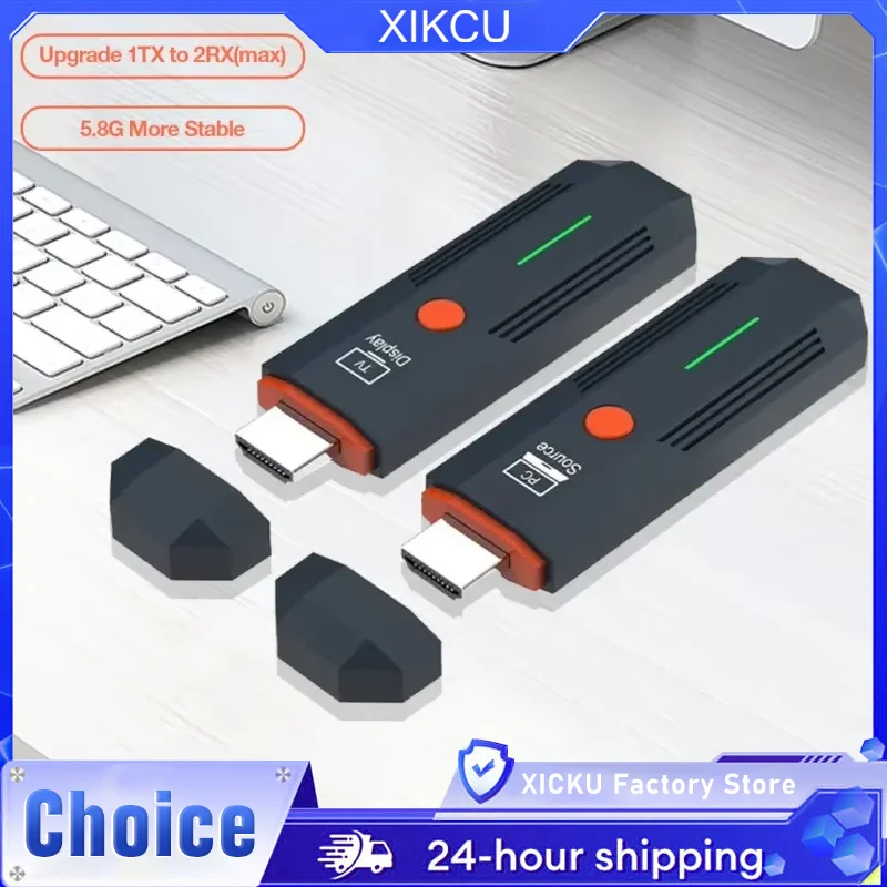 

1080P 50M HDMI-Compatible Wireless Video Transmitter and Receiver kit TV Stick Dongle Adapter For TV Box Monitor Projector PC