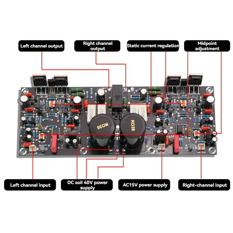 FFYY-SF60 High-Power Amplifier Board Dual Channel Fever Grade Class A/B Super Amplifier With LM3886 TDA7293