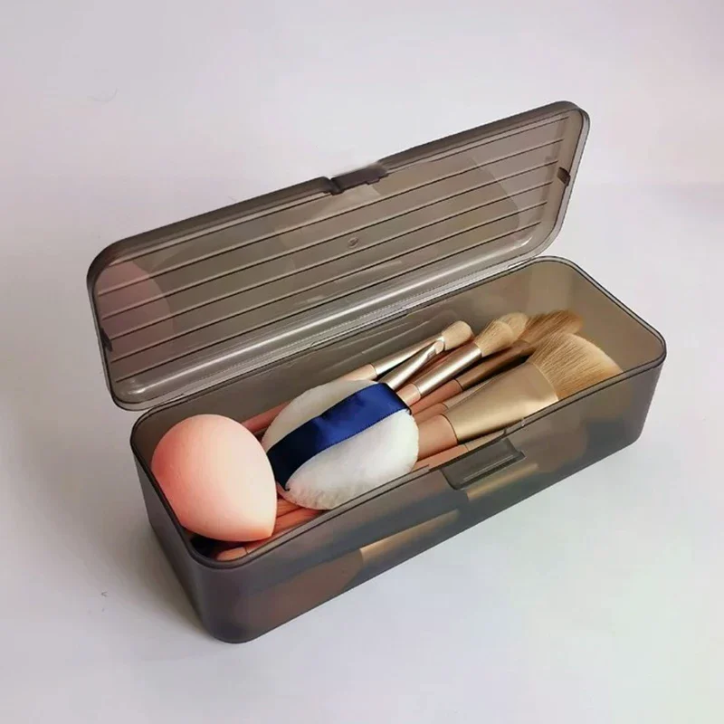 /JCS/Cosmetic Storage Box Transparent Plastic Pen Holder Makeup Brush Storage Bucket Student Stationery Storage Box