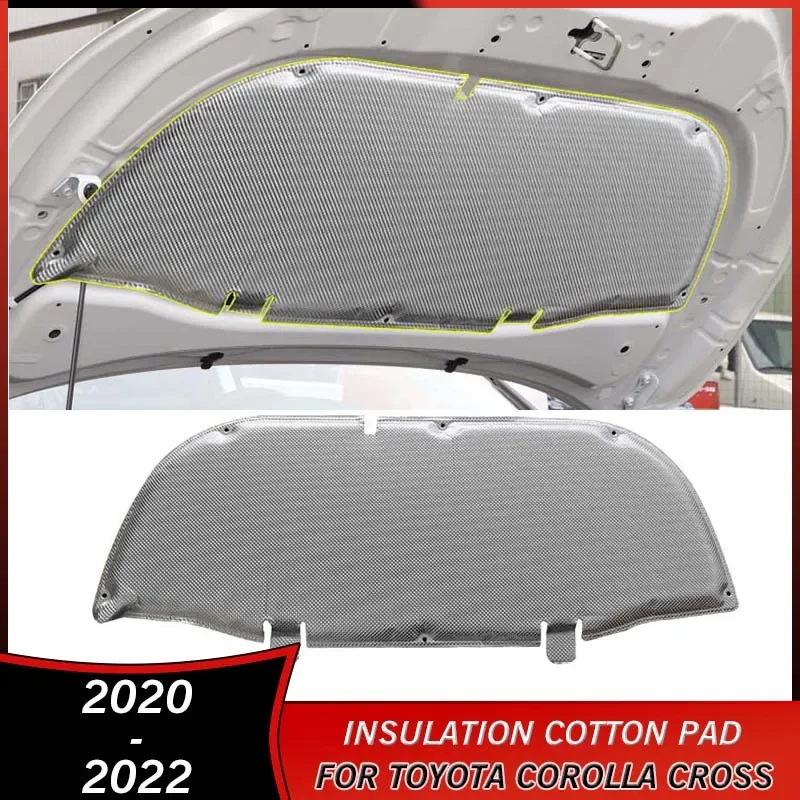 

2020-2022 Engine Heat Sound Insulation Cotton Pad for Toyota Corolla Cross 2020 2021 2022 Accessories Firewall Soundproof Mat