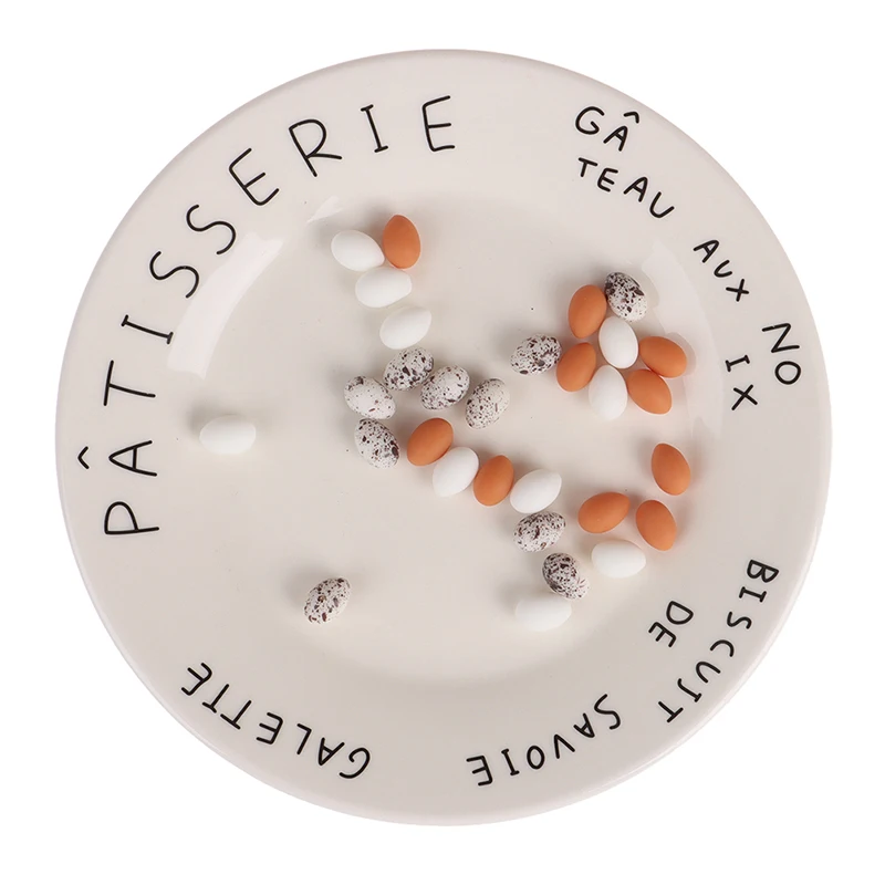 บ้านตุ๊กตาขนาดเล็กจำลองอาหารไข่ของเล่นในครัว10ชิ้น