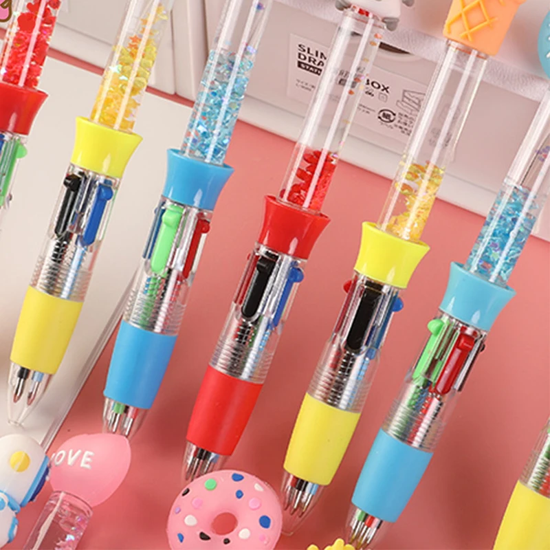 2 ชิ้น Creative Quicksand Mini ปากกาลูกลื่นการ์ตูนกด Neutral ปากกาอุปกรณ์สํานักงานโรงเรียนเครื่องเขียนนักเรียนของขวัญ