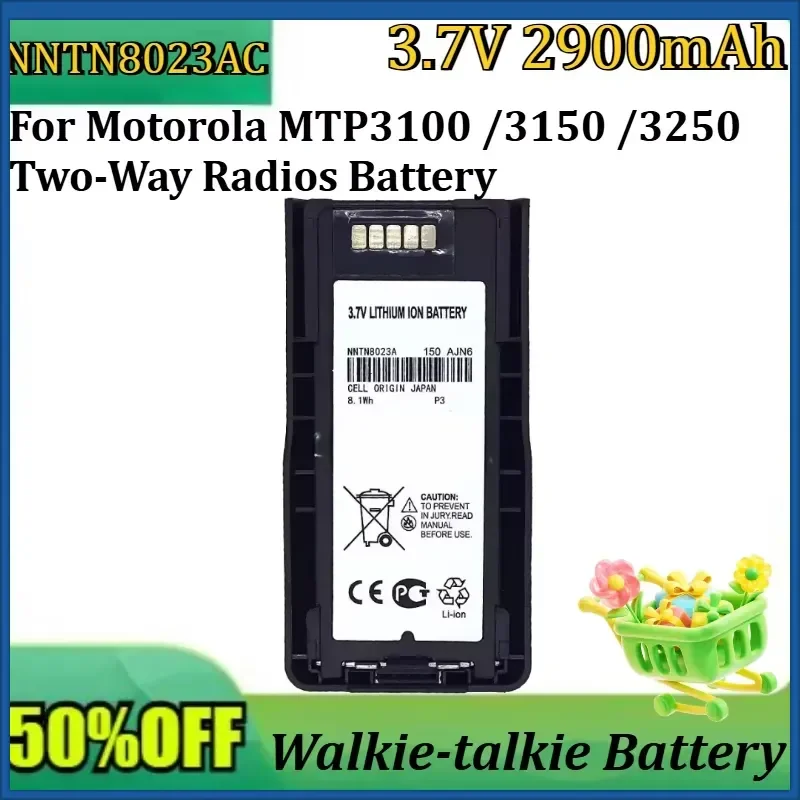 

New NNTN8023AC 3.7V 2900mAh Lithium Battery for Motorola MTP3100 /3150 /3250 Two-Way Radios Battery