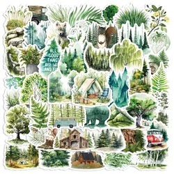 10/25/50pcs Aesthetic Wild Forest Stickers for Waterproof Scrapbook Stationery Travel Luggage Water Bottle Phone Laptop Guitar
