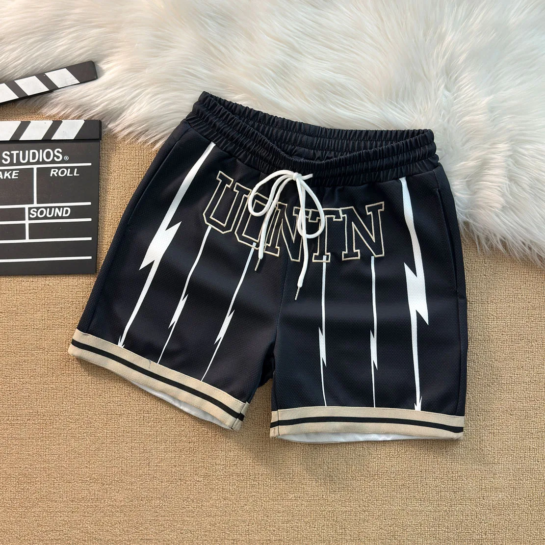 

Мужские спортивные штаны American Basketball Me с вышивкой Quad Training Fitn, повседневные спортивные штаны длиной до колена