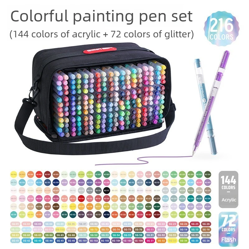 

Набор гелевых ручек Languo 216 цветов, 1,0 мм, в цветах Моранди, маркеры, канцелярские товары для офиса и школы