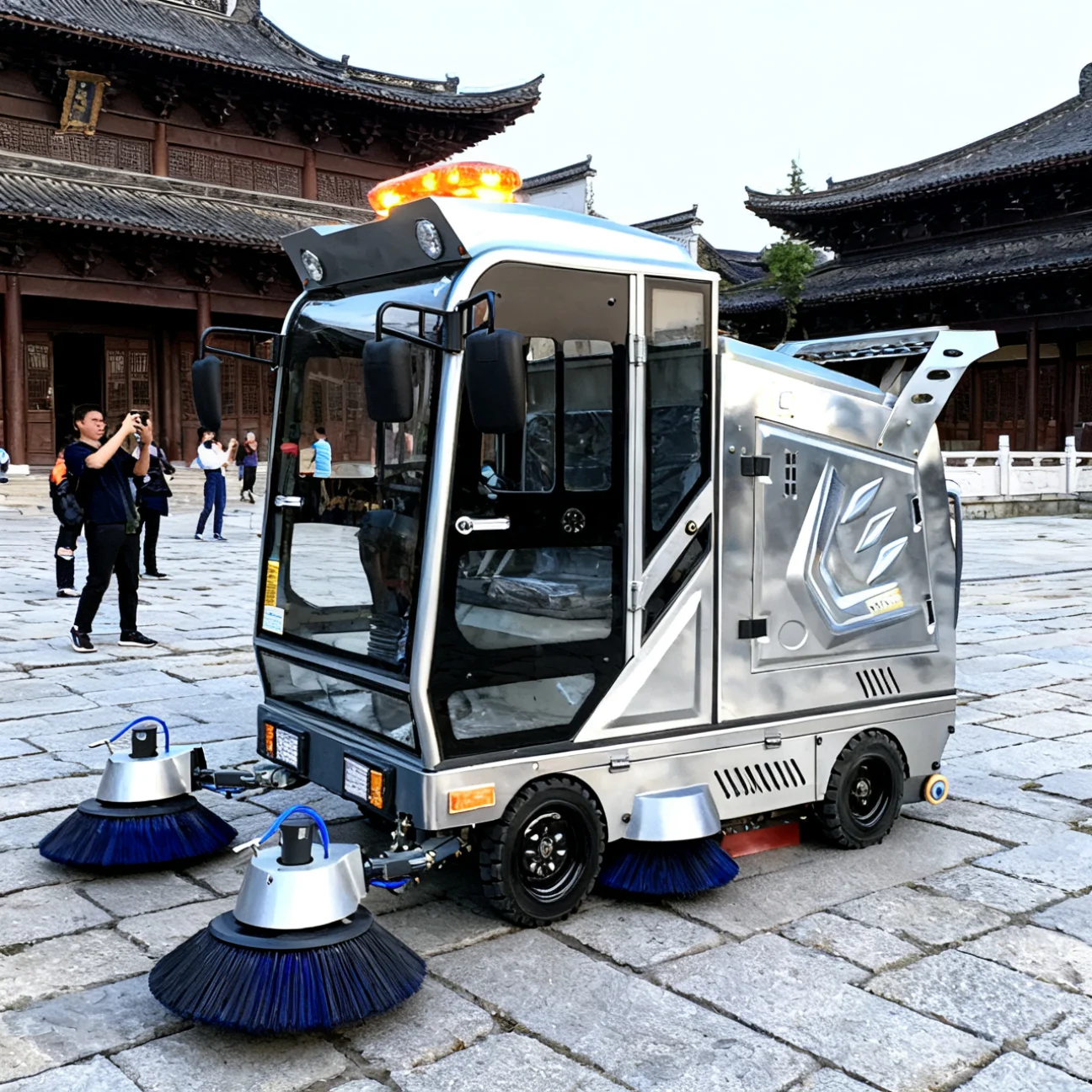 Customized Factory Direct Sales Custom Four-wheel Integrated Stamping Road Sweeper 1500-2300mm Sweeping Width 15000-20000m/h Eff