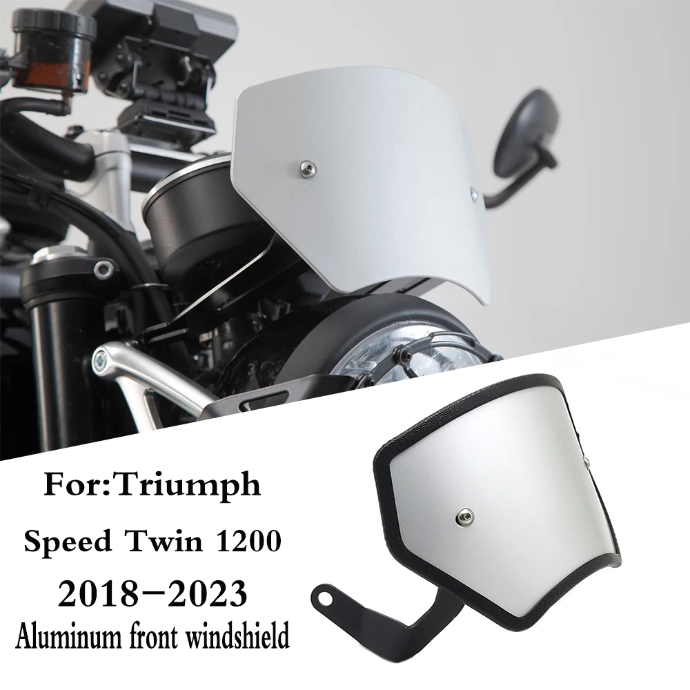 

For Speed Twin 1200 SpeedTwin1200 2018-2023 CNC Aluminum Front Screen WindScreen wind deflector Motorcycle Accessories
