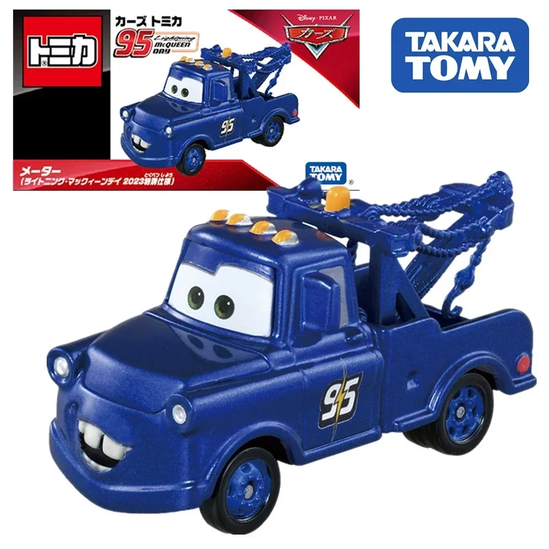 Takara Tomy Cars Tomica Mater (Lightning McQueen Day 2023) Legering Motorvoertuig Diecast Metaal Model Kinderen Kerstcadeau Speelgoed voor Jongens