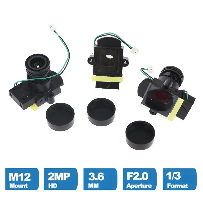 CCTV Camera 3.6mm Lens 2 Mega Pixel F2.0 Aperture 95 Degree Wide View Replacement Lens for Security System