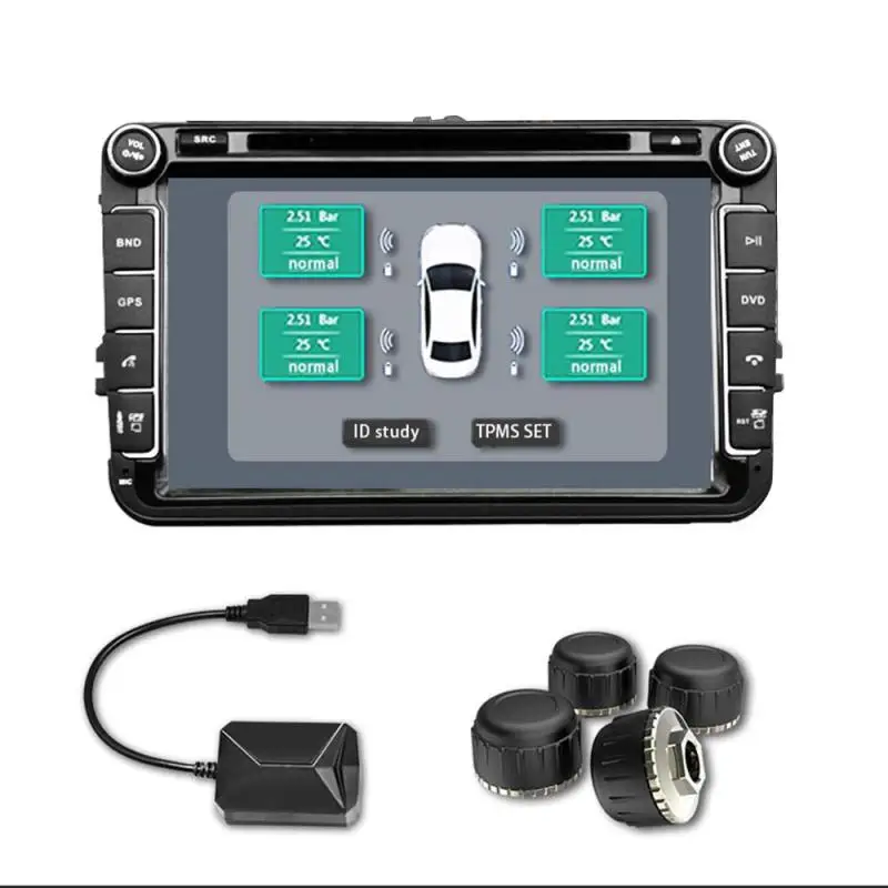 USB Android TPMS Tire Pressure Monitoring System Display for Android Car DVD Radio Multimedia Player With 4 sensors