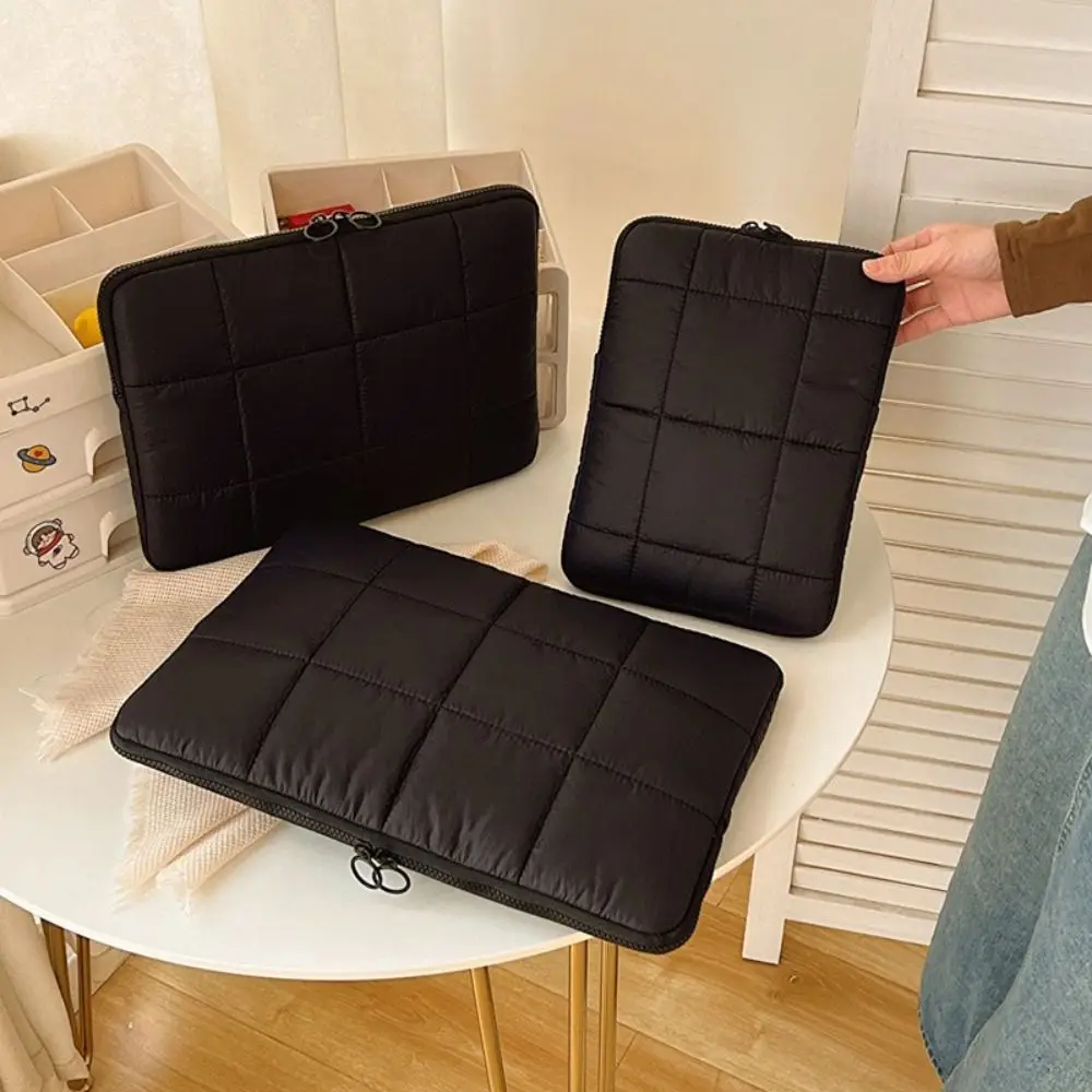 9-16 Inch Pillow Laptop Sleeve Shockproof Quilted Puffer Notebook Storage Bag Water Resistant Large Capacity Carrying Case