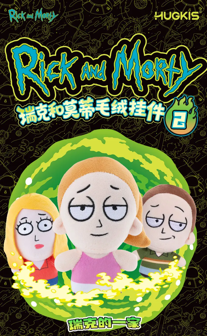 HUGKIS Rick And Morty Plüsch-Anhänger Cartoon Weiche Puppe Rucksack-Hängeornament Sammlerstück Geschenk für Anime-Fans – Detail 1