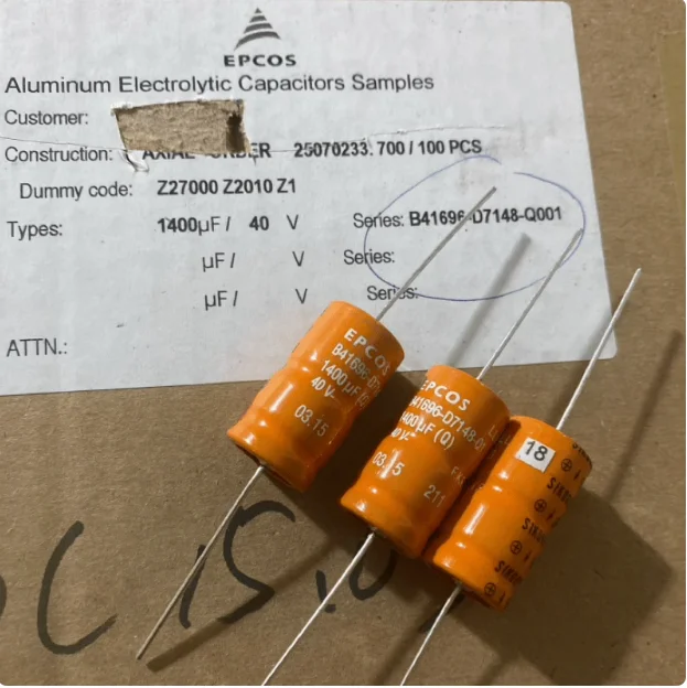 10pcs/lot B41696D7148Q 1400UF 40V EPCOS 16x30mm axial electrolytic capacitor free shipping