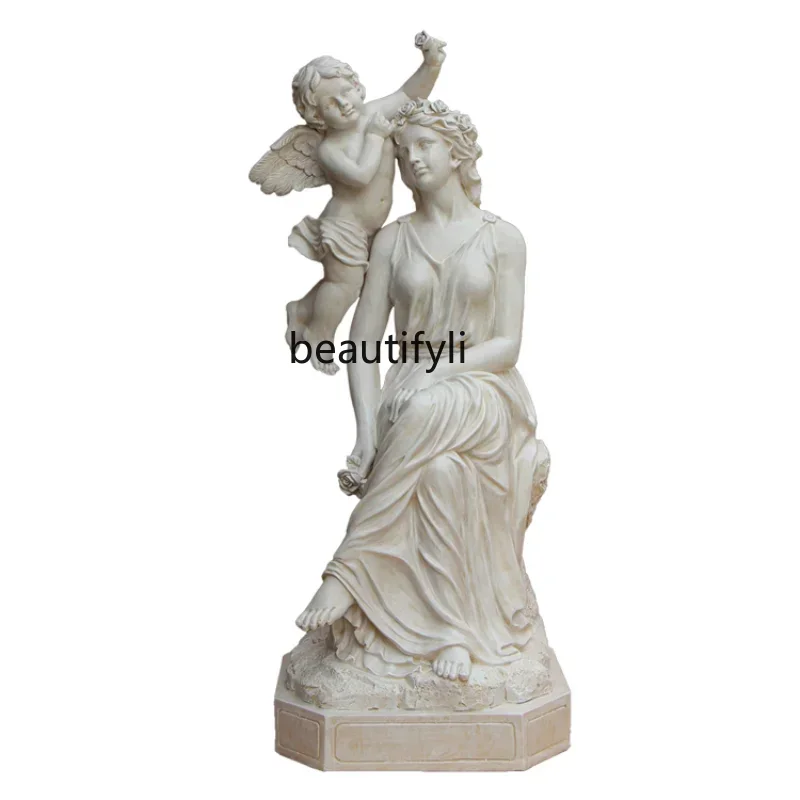 Western Goddess Venus Angel European Large Statue GRP Sculpture Ornaments figurine  decoration  vintage decor