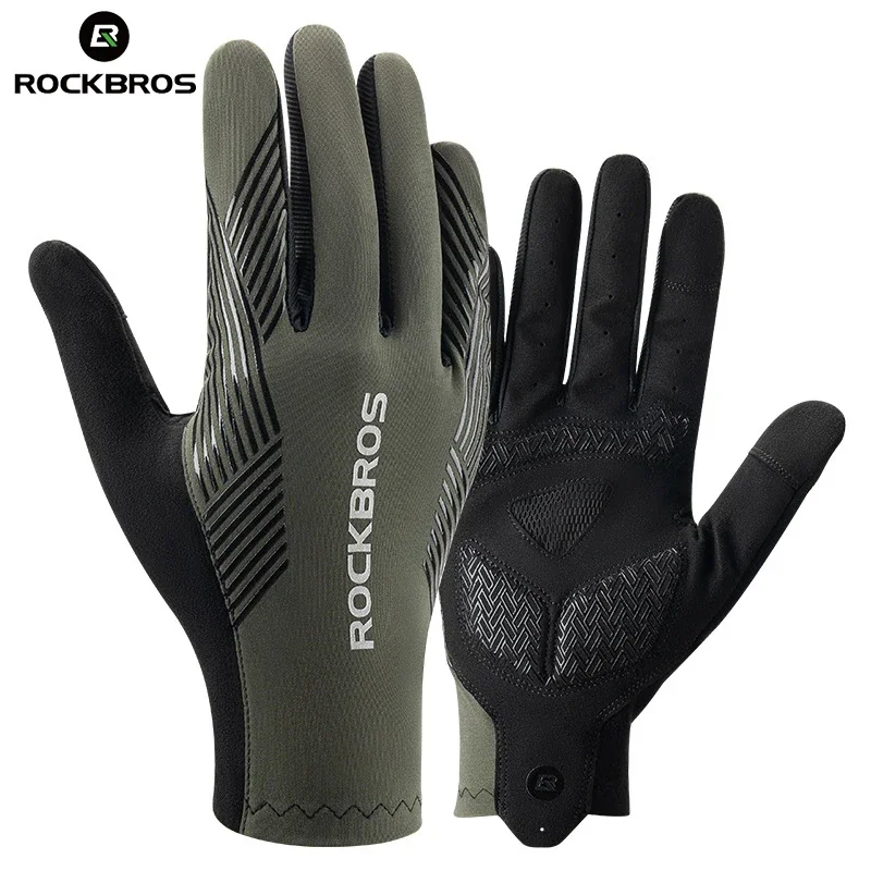 

ROCKBROS Summer Cycling Gloves Breathable MTB Road Bike Non-slip Gloves Touch Screen Spring Full Finger Motorcycle Riding Gloves