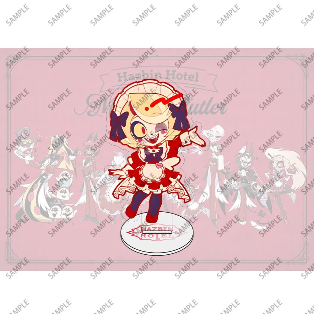 حامل أكريليك من Hazbin Hotel Alastor مقاس 10 سم - ديكور مكتب لطيف مثالي لعرض المنزل والمكتب في عيد الميلاد