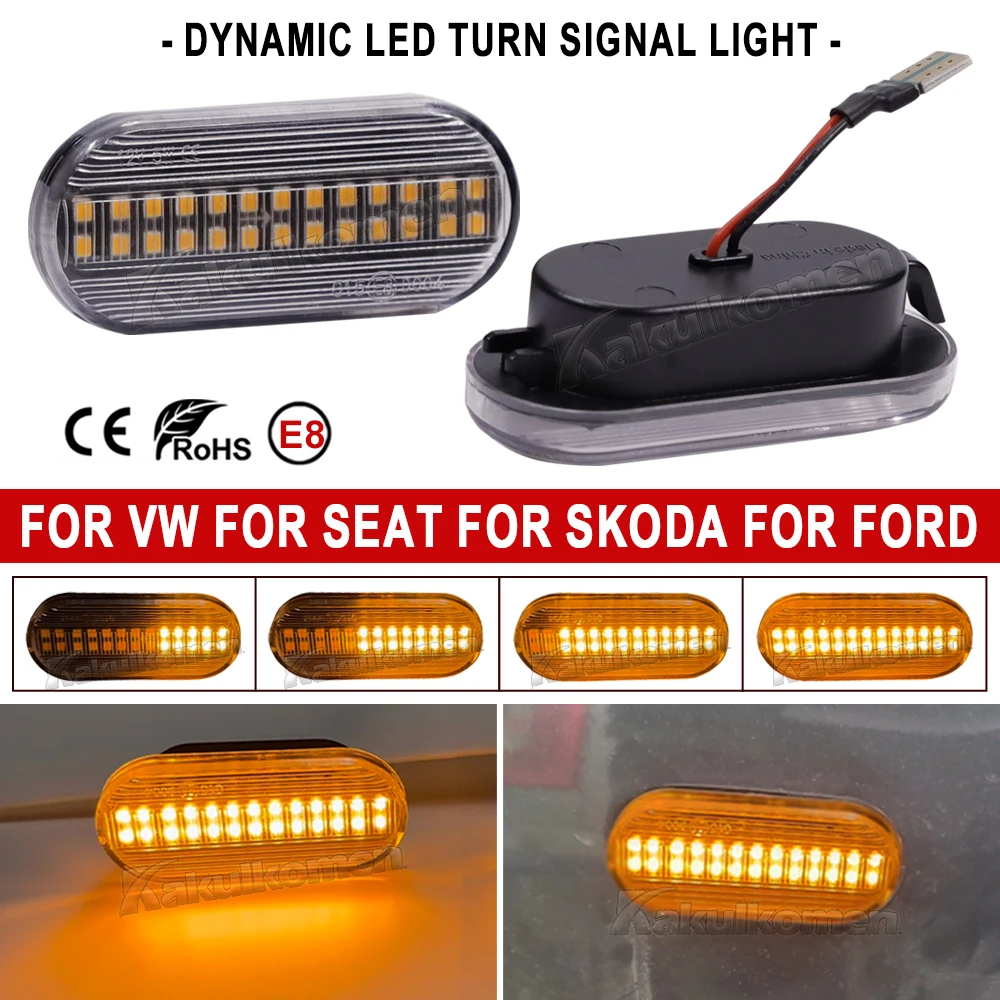 Led Dynamic Side Marker Turn Signal Light For VW Up Caddy T5 Amarok Jetta Golf 3 4 Fox Beetle Lupo Sharan Bora Passat Polo Vento