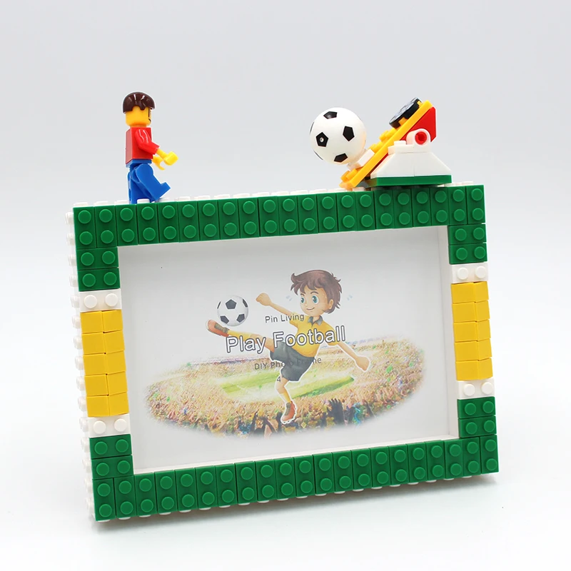 1pc  football Photo Frame,Color Block DIY picture Frame For Home Decorationstage setting, character combination