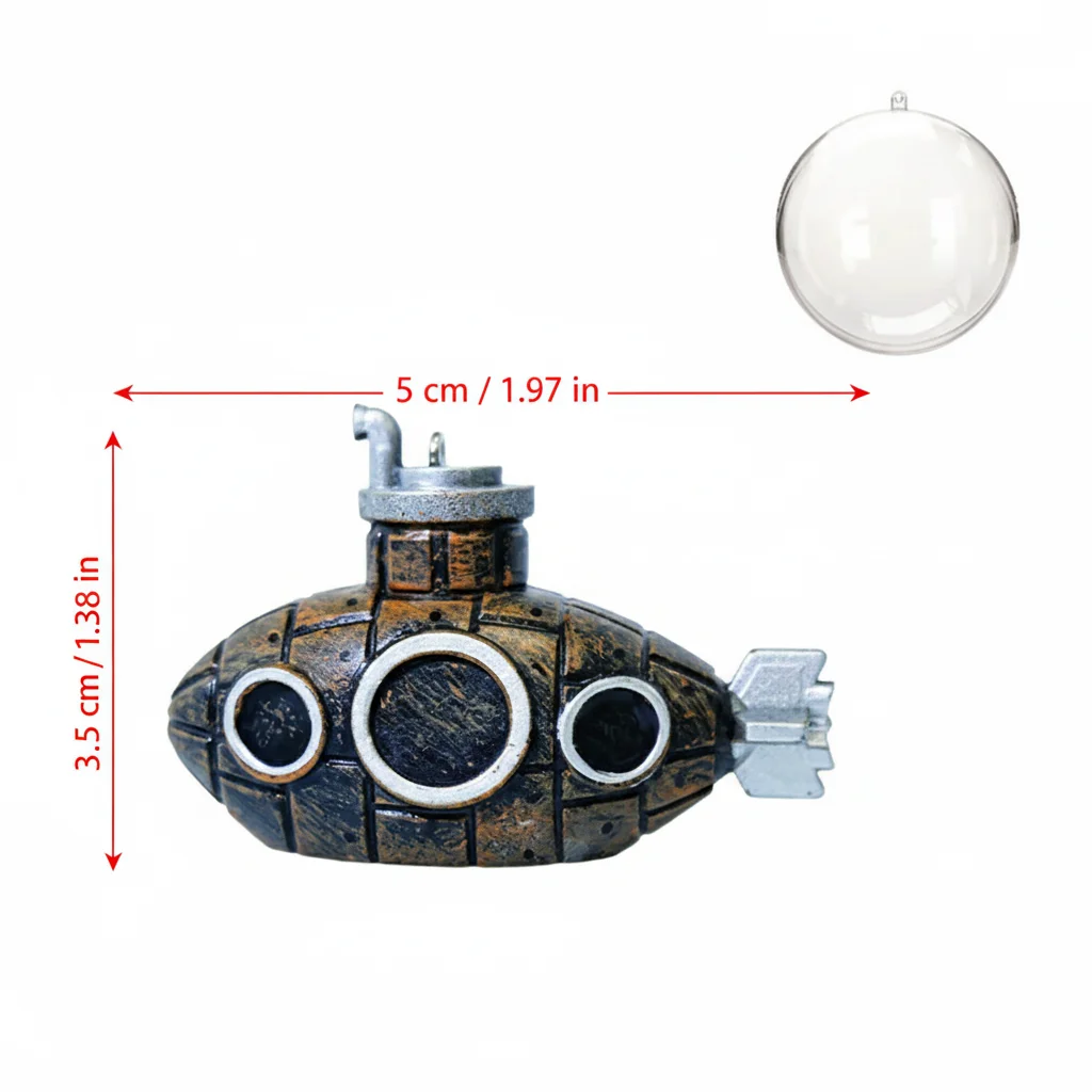 Floating Submarine Aquarium Decor 5