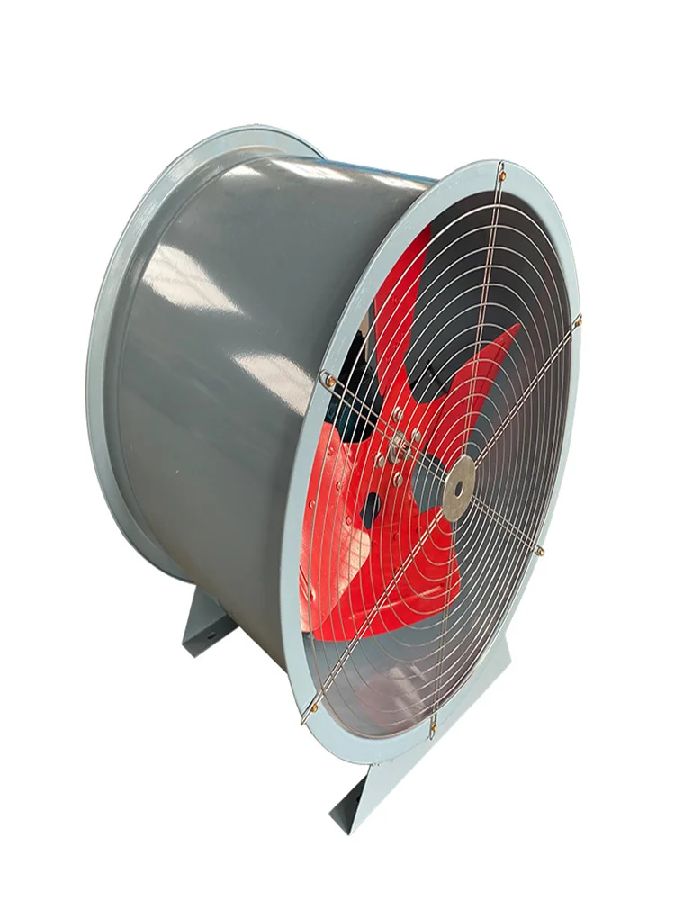 Fiberglass axial flow fan, high-power, low-noise axial flow blower, industrial pipeline explosion-proof axial ventilation fan