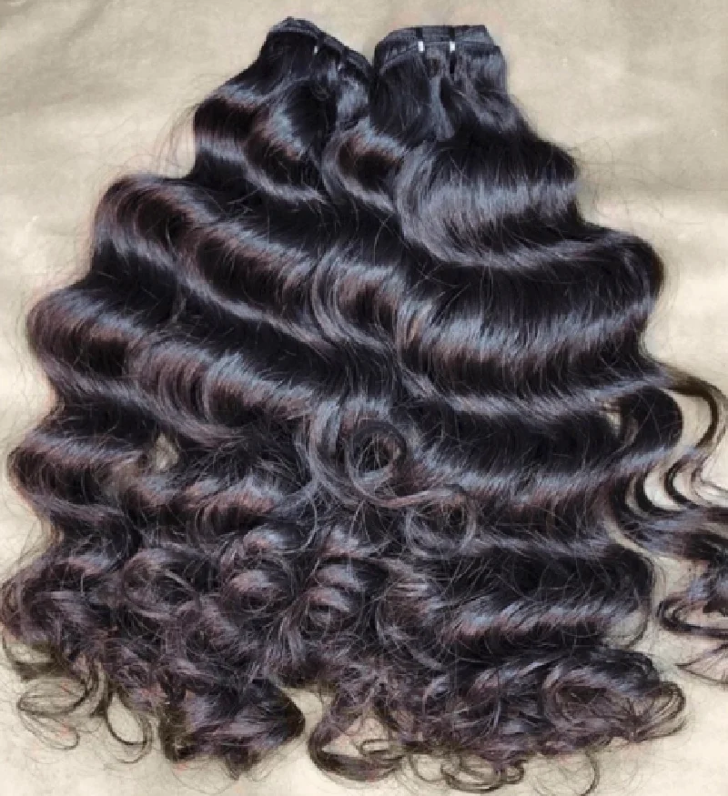 Cru solto encaracolado pacotes de cabelo humano indiano 12a grau cutícula alinhada ondulado extensões de cabelo humano trama grande espiral onda pacote de cabelo