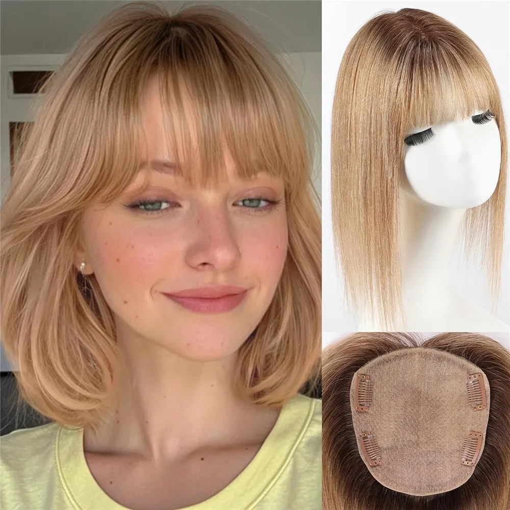 12 inch Human Hair Toppers for Women 5