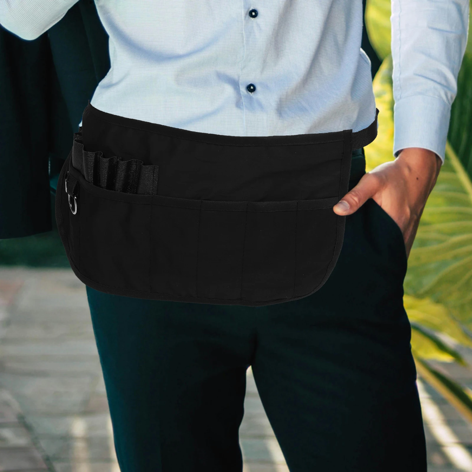 

Professional Beauty Salon Hairstylist Apron Large Capacity Tool ganizer Hairdresser Work Clothes Barber Scissor Pouch Waist