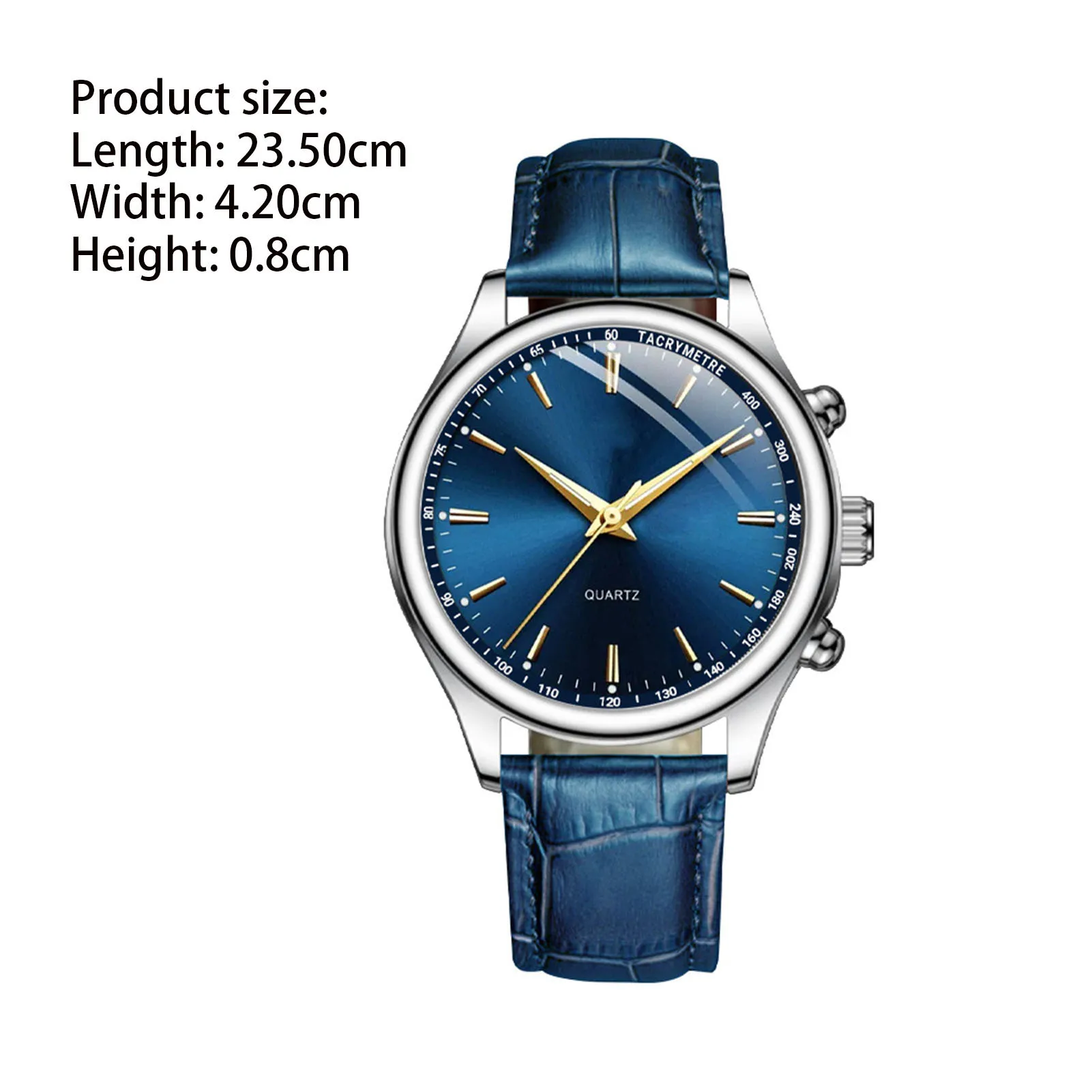 Men\'s Vintage Quartz Watch Durable PU Leather Strap High-End Analog Wristwatch for Men Birthday Gift