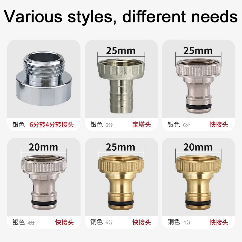 

Полностью медный гальванический быстроразъемный соединитель 1/2 дюйма 3/4 дюйма, адаптер для ниппеля с внутренними зубьями, адаптер для впускной трубы для воды для стиральной машины