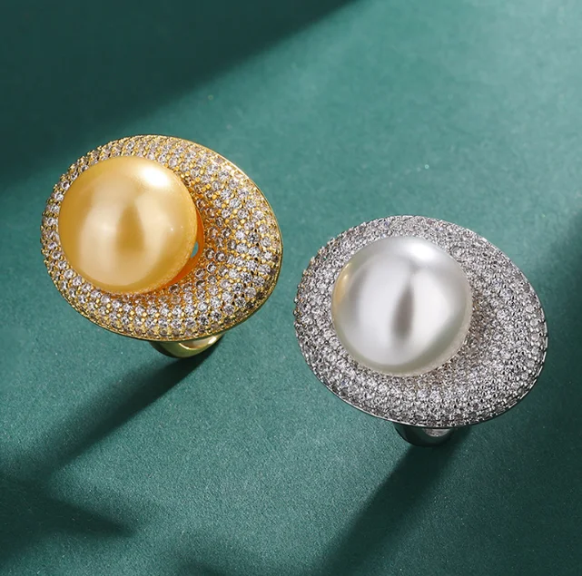 CHARMING PEARL RING FOR  MAN WOMEN JEWELRY