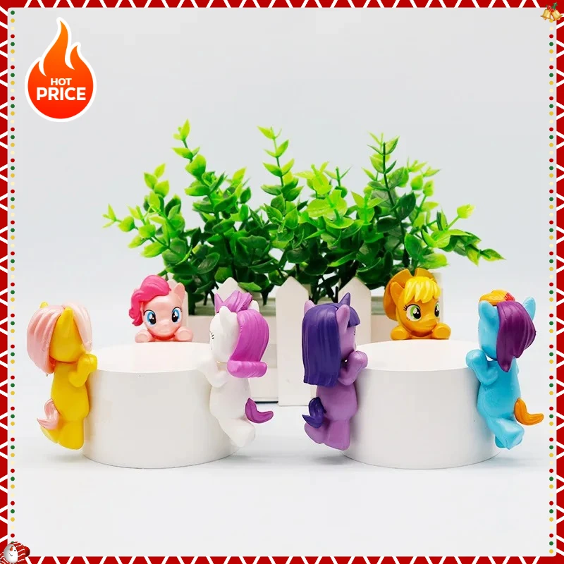 HOT   Anime 12pcs Set My Little Pony 6.7cm Steel FigureTwilight Sparkle Rainbow Dash Applejack Tableware Kids Toys Gifts  HOT