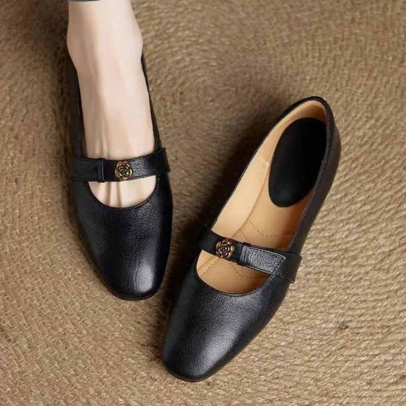 

Обувь, женские туфли на плоской подошве, осенние лоферы с острым носком, балетки, новые осенние модельные туфли в стиле ретро, Zapatos De Mujer