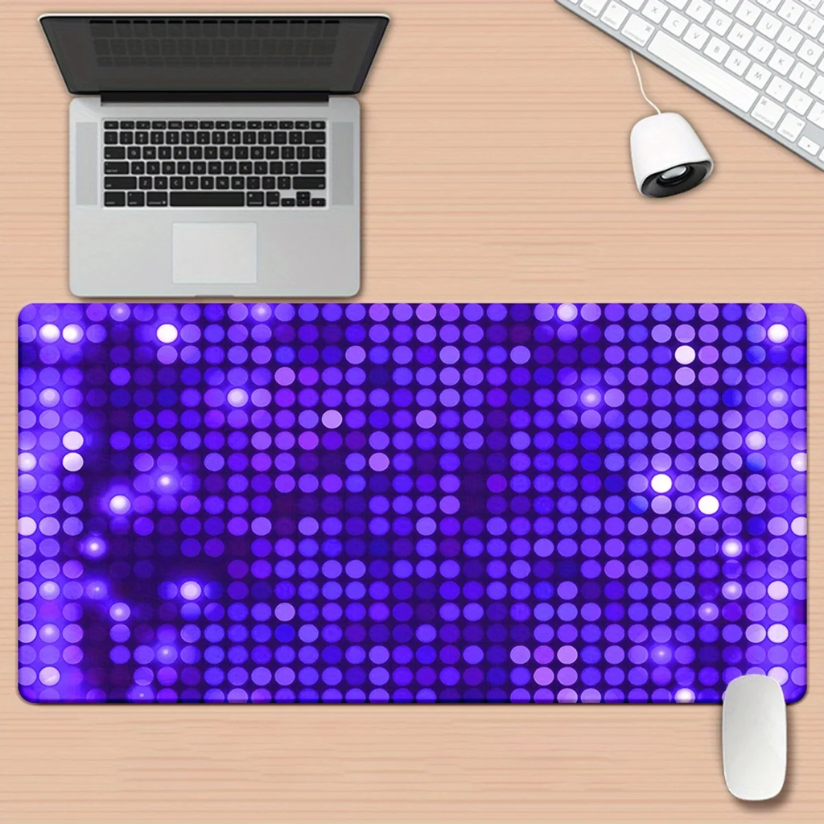 Brand Purple Dotted Desk Pad XXL Iron Art Mousepad HD Printed Gaming Keyboard Office Multifunctional Gift for Family Friends