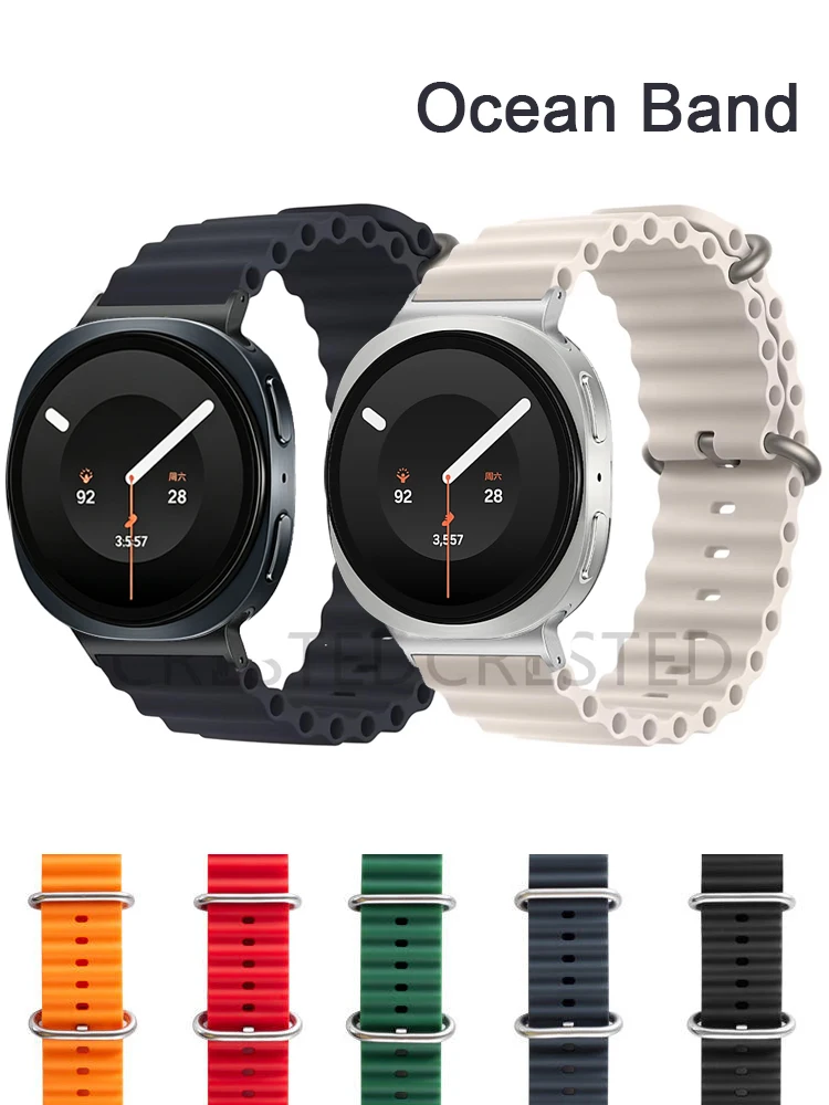 Ocean Band For Samsung Galaxy Watch 8-9 44mm 40mm Wristband Silicone Sport Bracelet correa Galaxy watch 8 classic 46mm Strap