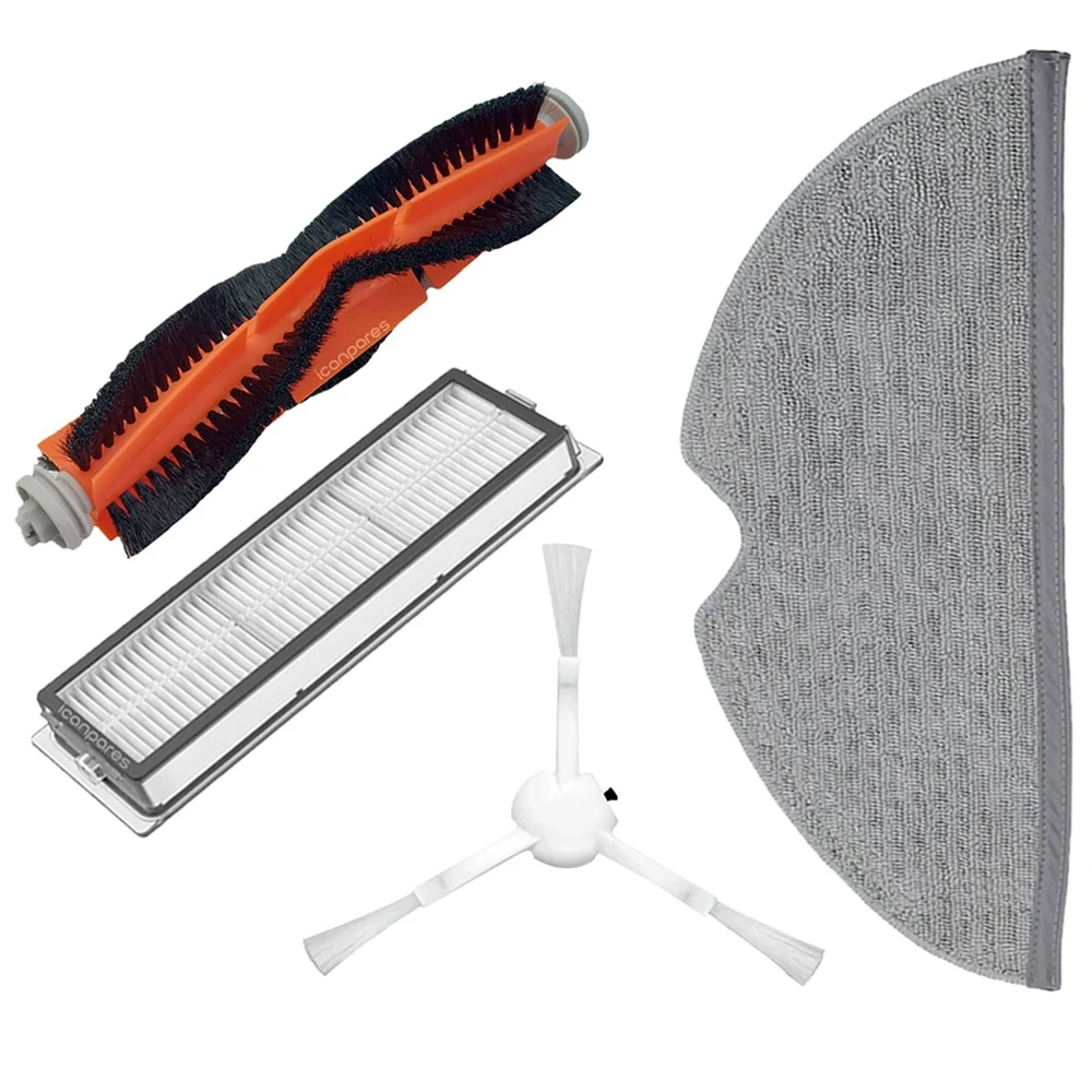 Compatible for Xiaomi Mijia Mop 1C 2C 1T Mi 2Pro Dreame F9 Robot Cleaner Roll and Side Brush Filter Mop Cloth