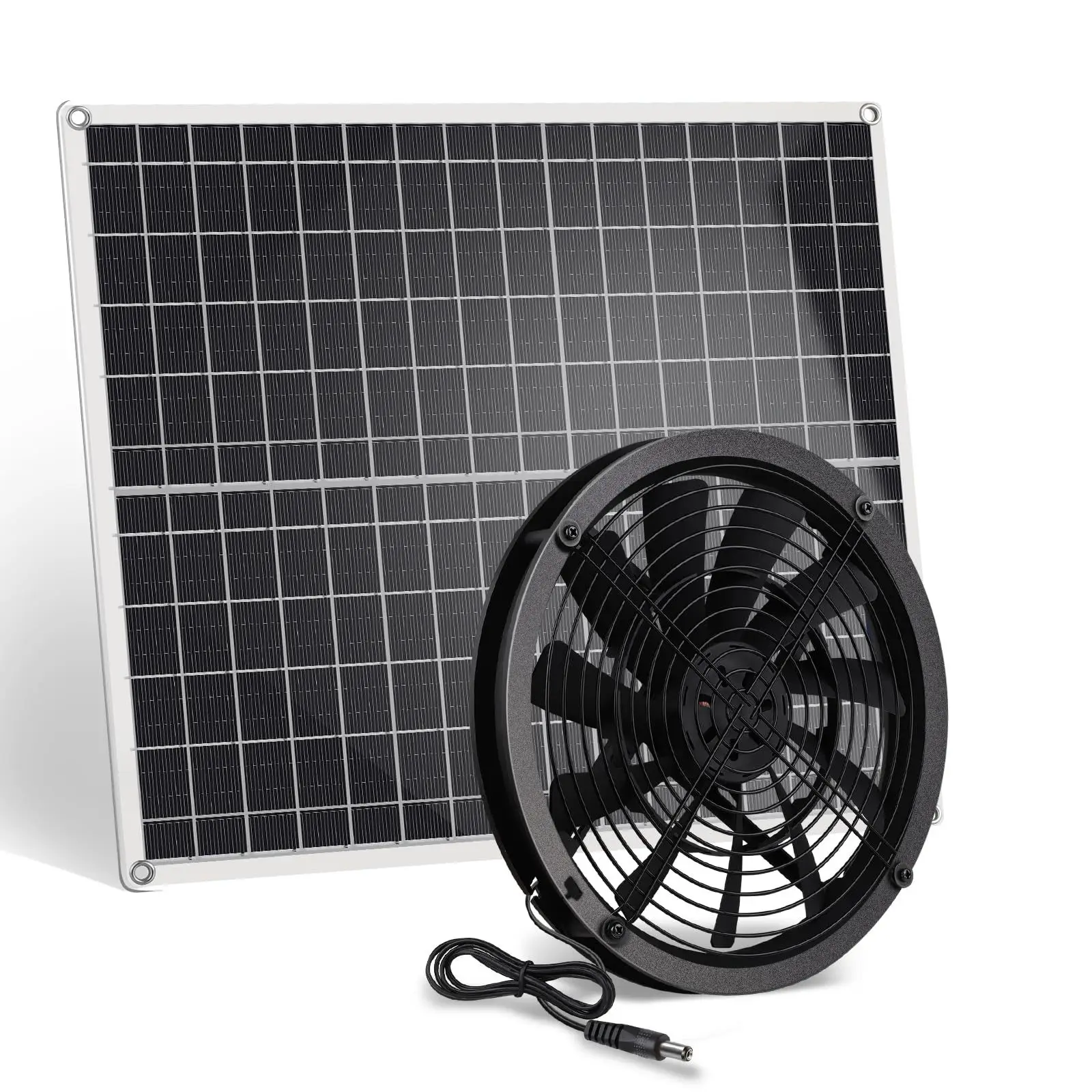 

Солнечный вентилятор 20 Вт, вытяжной вентилятор для птичника/вольеры, фотоэлектрический вентилятор на зеленой энергии