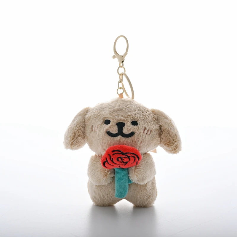 Korean Style Cute Dog Plush Pendant Toy Soft Stuffed Animal Doll Cartoon Keychain Puppy for Kids Boys & Girls Birthday Gift