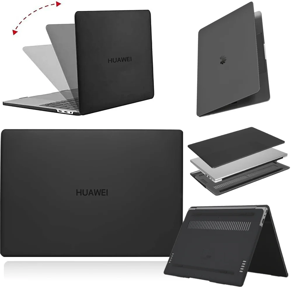 Matte estojo para portátil para huawei matebook d14 d15/13/14/matebook x pro/x 2020/magicbook 14/15/pro 16.1/x 14/x 15 casca dura preta