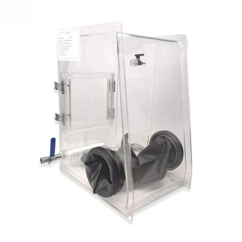 

GS-008 Changsha Samy Good Price Bench Top Plastic Acrylic Glove Box Small Glove Box for Laboratory Test Under Sealed Atmosphere