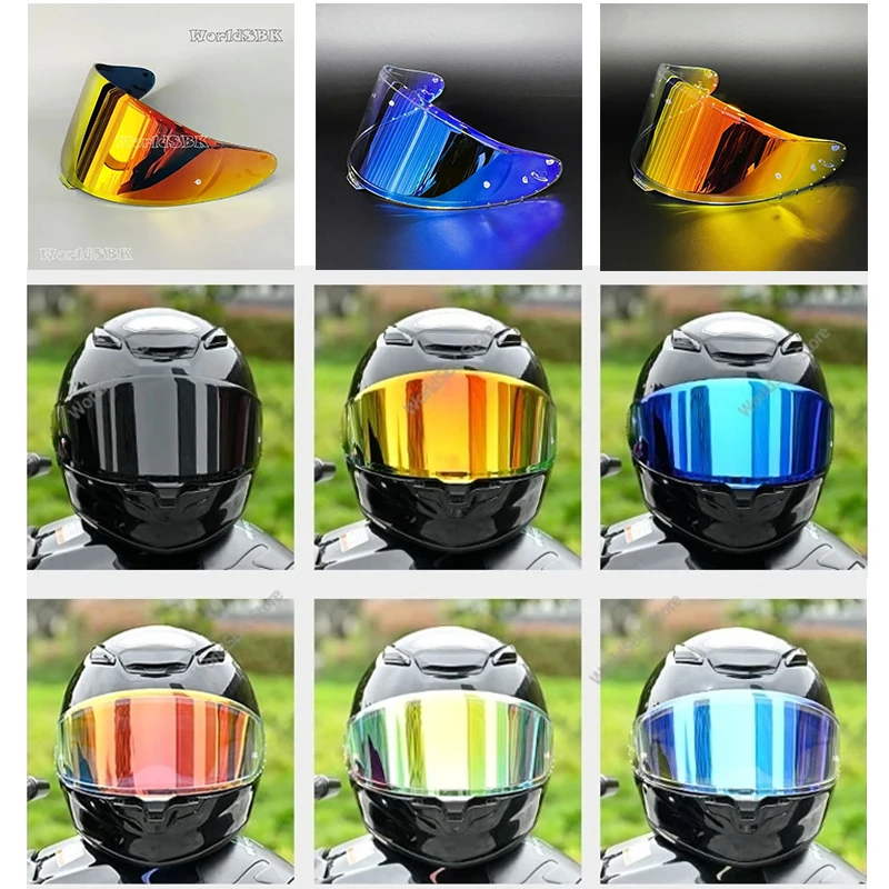 Helmet visor For SHOEI Z8 NXR2 RF1400 RF-1400 CWR-F2 CWR-F2R Full Face Helmet Electroplated helmet glass