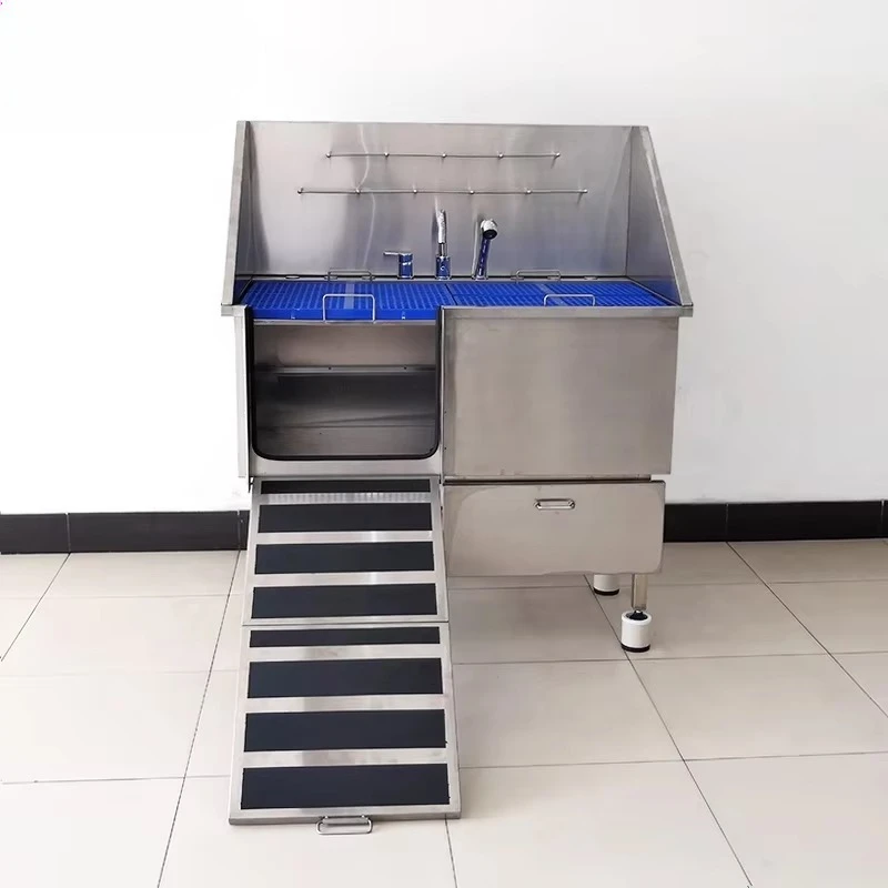 Efficient PET Professional Dog Bathing Station Grooming Tub Nonskid Retractable Ramp Large Dogs Stainless Steel Storage Drawer