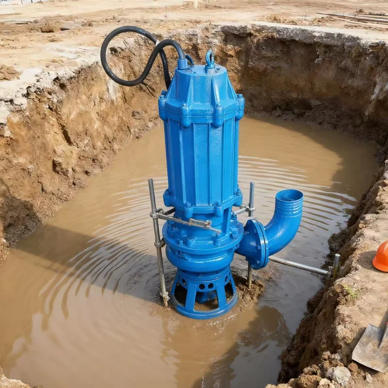 Pompa di aspirazione sommergibile per sabbia per acque luride da 7,5 cavalli, pompa per fango ad alta concentrazione