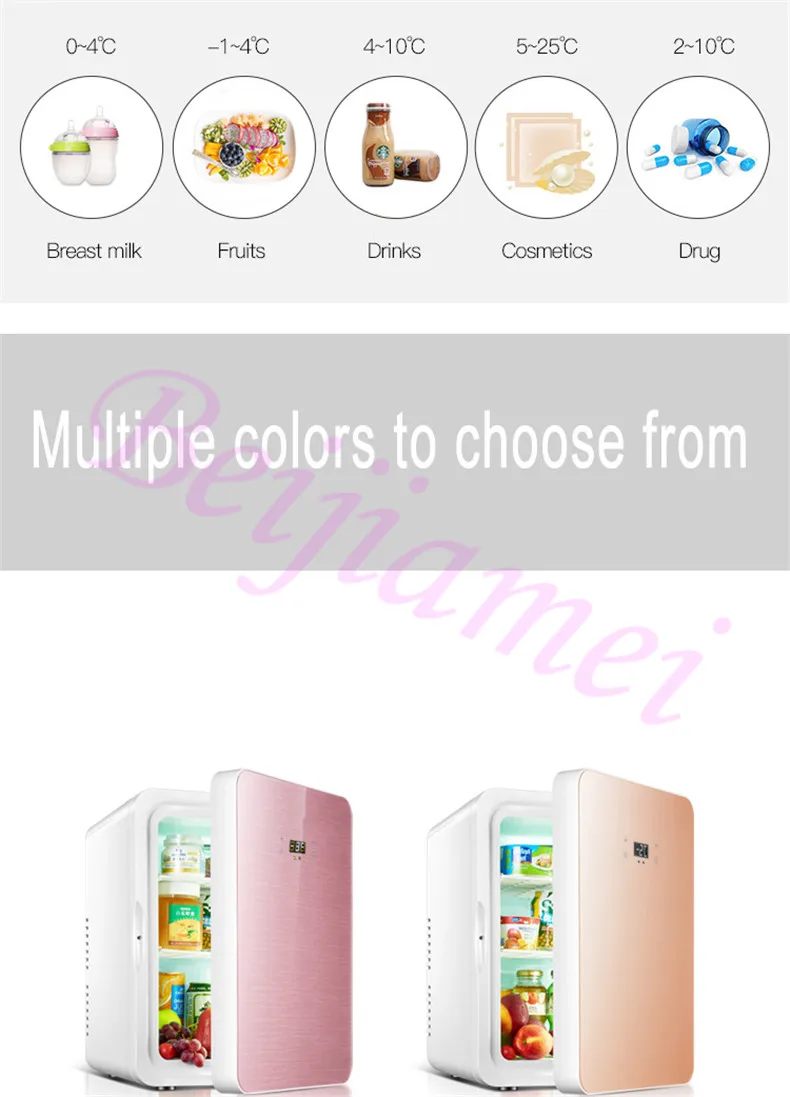 Refrigerador de coche de 22L, refrigerador de doble uso, almacenamiento de frutas y alimentos, gran capacidad, refrigeración del hogar