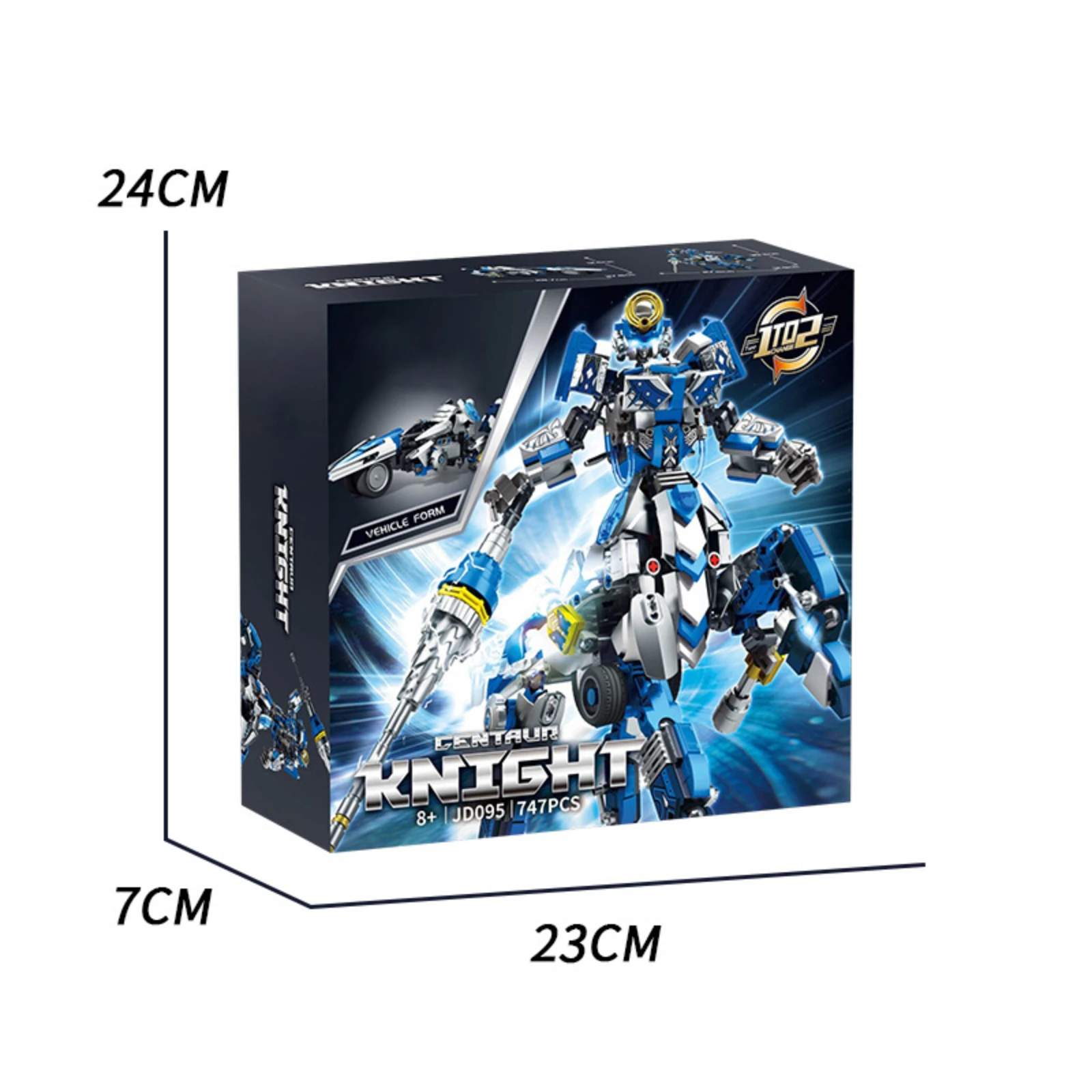 JD095 747 pièces Transformable Centaure Mecha blocs de construction STEM jouet éducatif