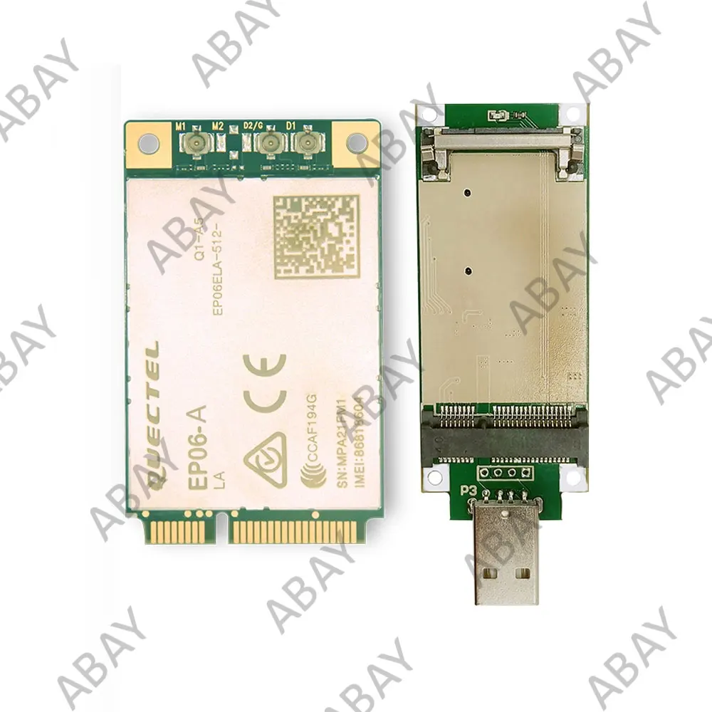 Quectel EP06-A Mini Pcie B1/B3/B5/B7/B8/B20/B28/B32/B38 4G CAT6 Module Mini PCIE to USB Adapter with SIM Card Slot