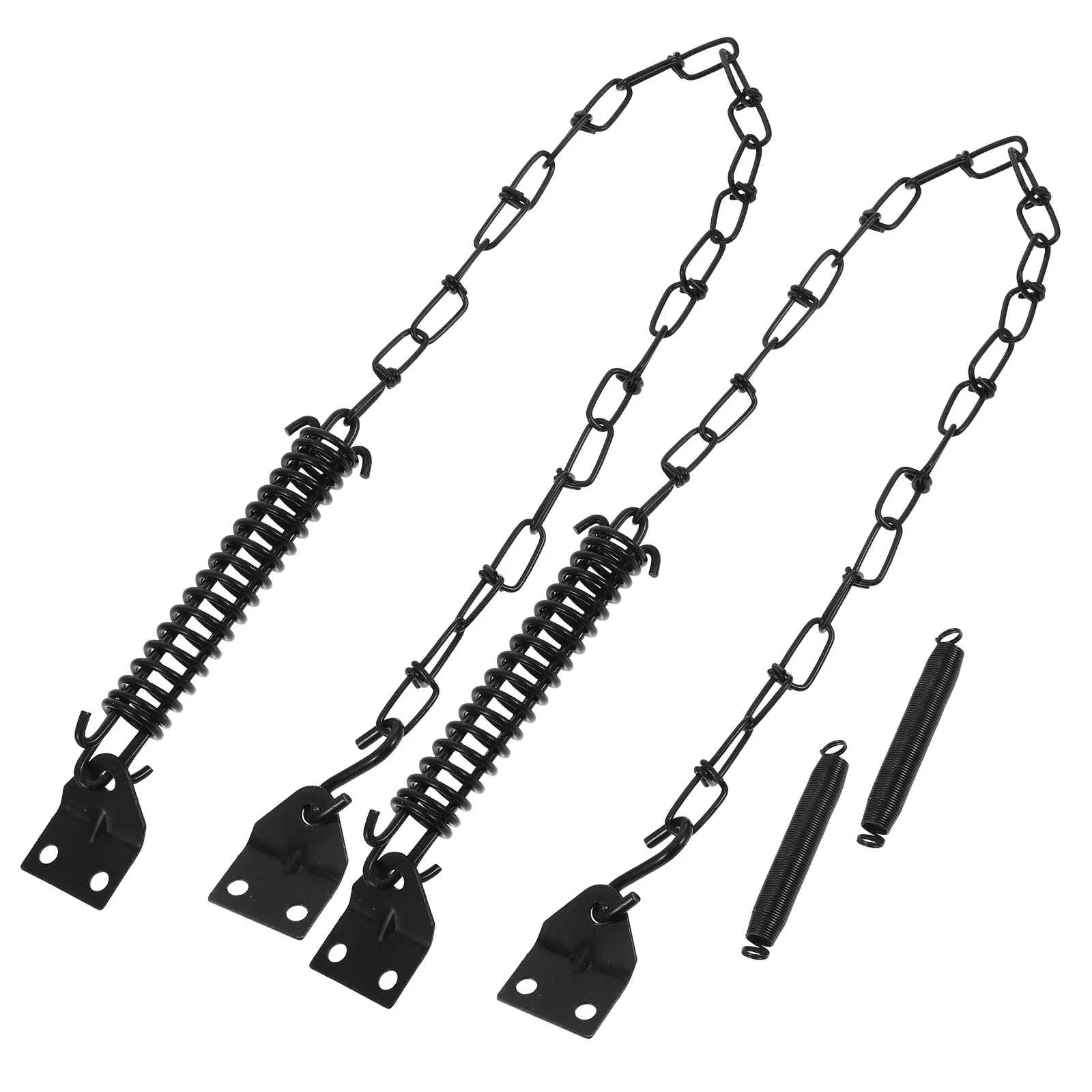 

2 set Stainless Steel Anti-Theft Chain Guard American Style Handle Windproof Security Latch For Front Door Metal Reinforced