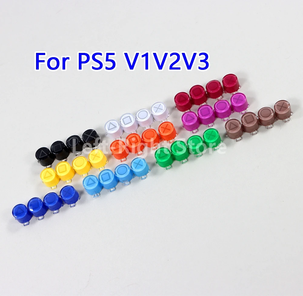 

30sets For PlayStation 5 PS5 V1 V2 V3 Controller Replacement Plastic Crystal ABXY Buttons D Pad Driection Key Kit